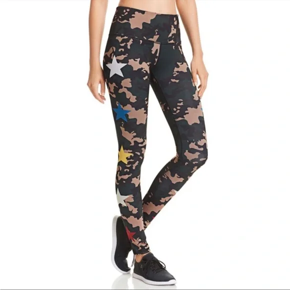 Noli Combat Camo Star Print Leggings SZ XS VGUC - Picture 1 of 5